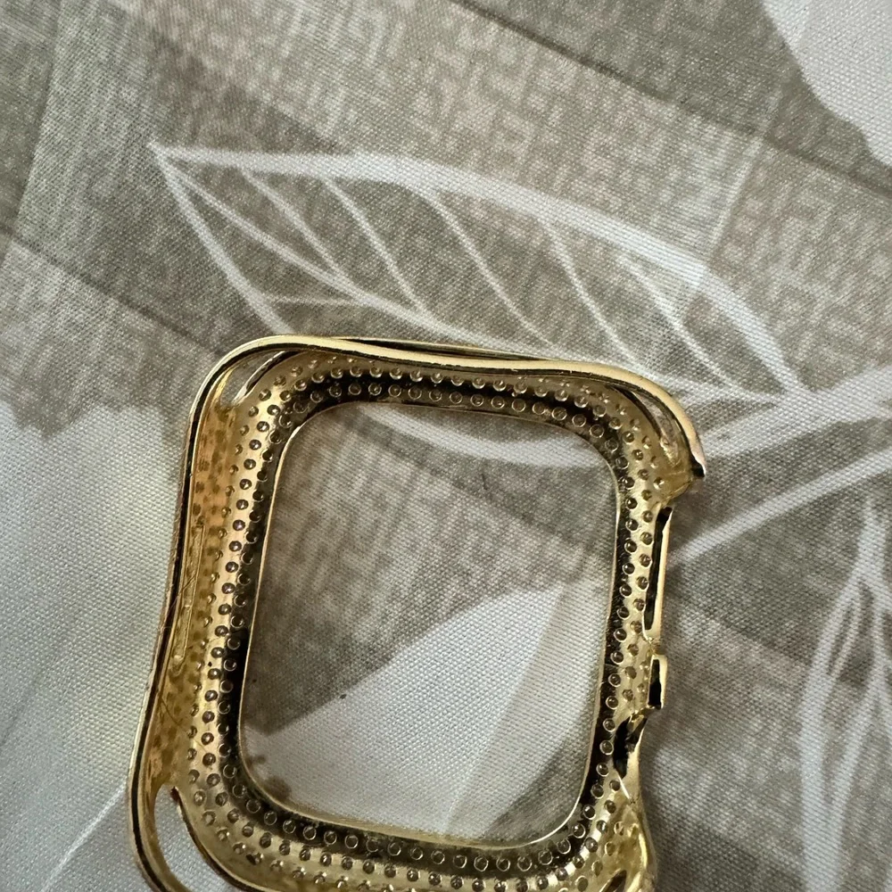 Gold Square Rhinestone Apple Watch cover with rhinestone for 45mm 46 mm watch